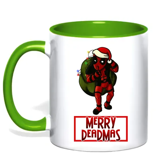 Чашка с цветной ручкой Merry Deadmas Зеленый фото