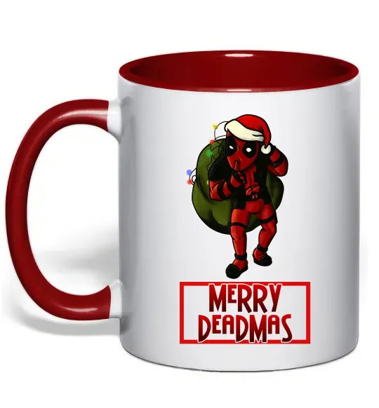 Чашка с цветной ручкой Merry Deadmas Красный фото