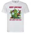 Мужская футболка Merry Grinchmas and boozy New Year Белый фото