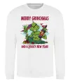 Свитшот Merry Grinchmas and boozy New Year Белый фото