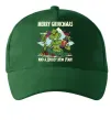 Кепка Merry Grinchmas and boozy New Year Темно-зеленый фото