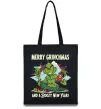 Эко-сумка Merry Grinchmas and boozy New Year Черный фото