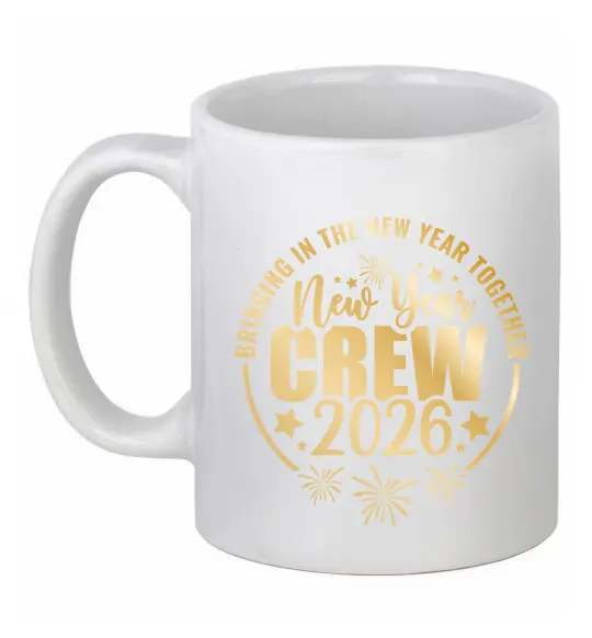Чашка керамическая New Year crew 2026 Белый фото