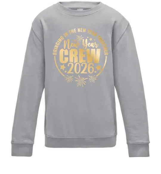 Детский Свитшот New Year crew 2026 Серый меланж фото