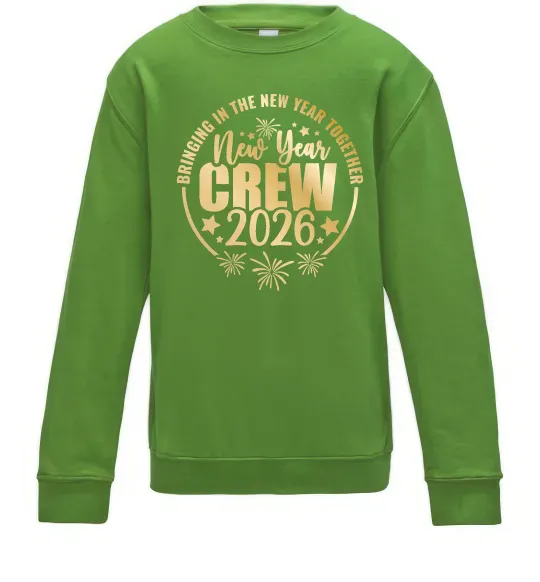 Детский Свитшот New Year crew 2026 Лаймовый фото