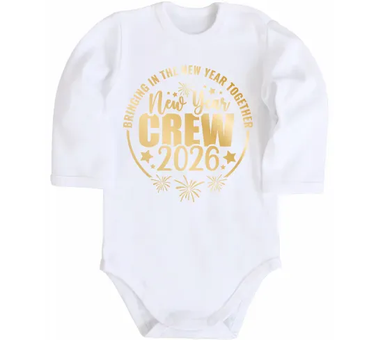 Детский боди New Year crew 2026 Белый фото
