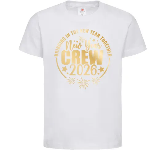 Дитяча футболка New Year crew 2026 Білий фото