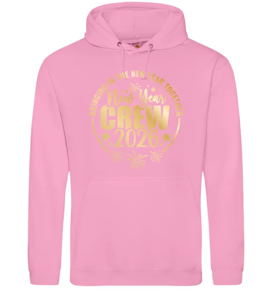 Жіноча толстовка (худі) New Year crew 2026 Рожевий фото