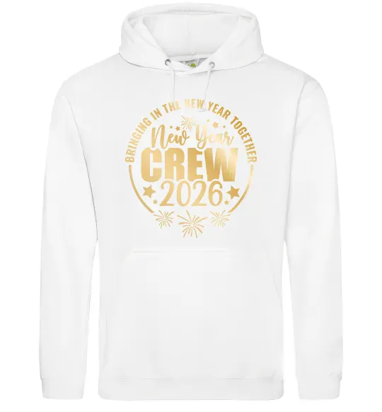 Жіноча толстовка (худі) New Year crew 2026 Білий фото
