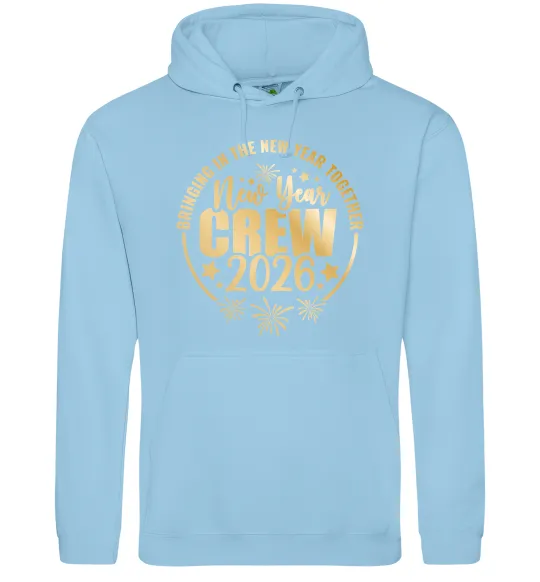 Жіноча толстовка (худі) New Year crew 2026 Блакитний фото
