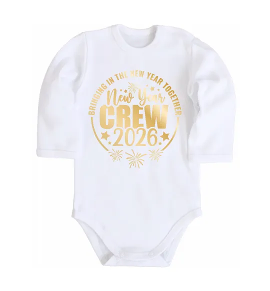 Детский боди New Year crew 2026 Белый фото