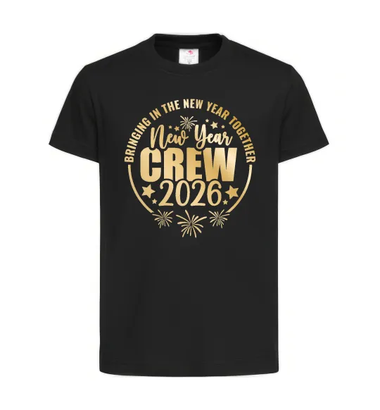 Дитяча футболка New Year crew 2026 Чорний фото
