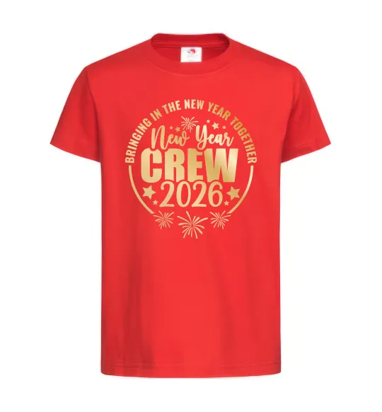 Дитяча футболка New Year crew 2026 Червоний фото