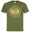 Мужская футболка New Year crew 2026 Оливковый фото