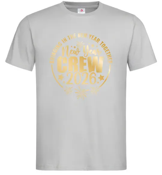 Мужская футболка New Year crew 2026 Серый фото