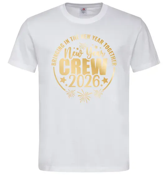 Мужская футболка New Year crew 2026 Белый фото