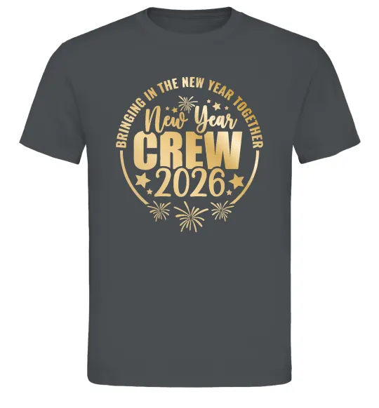 Мужская футболка New Year crew 2026 Графит фото