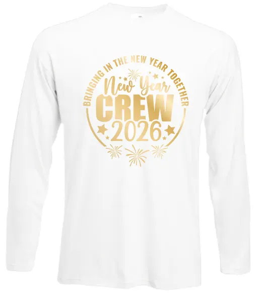 Лонгслив New Year crew 2026 Белый фото