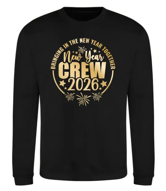 Свитшот New Year crew 2026 Черный фото