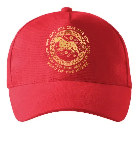 Кепка Year of the horse Красный фото
