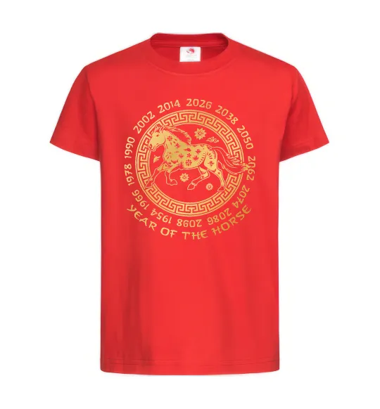 Детская футболка Year of the horse Красный фото