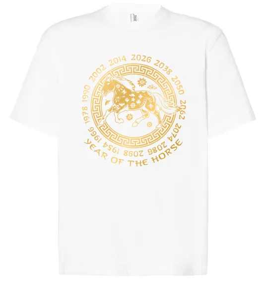 Футболка Оверсайз Year of the horse Белый фото