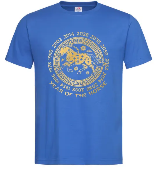 Мужская футболка Year of the horse Ярко-синий фото