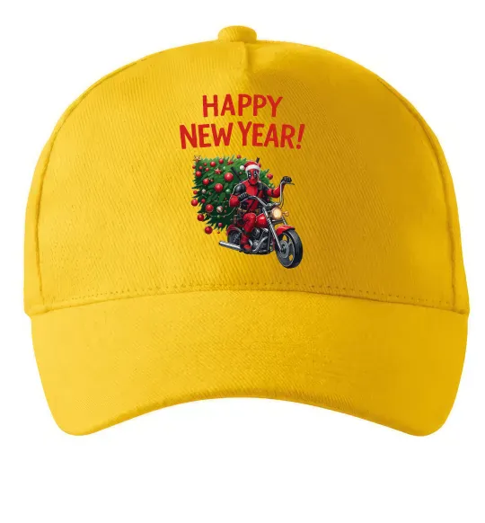 Кепка Дедпул з ялинкою Солнечно желтый фото