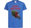 Детская футболка Дедпул з ялинкою Ярко-синий фото