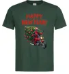 Мужская футболка Дедпул з ялинкою Темно-зеленый фото