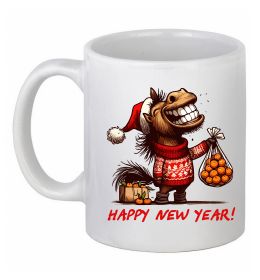 Чашка керамічна Кінь з мандаринами Чашка керамічна Кінь з мандаринами