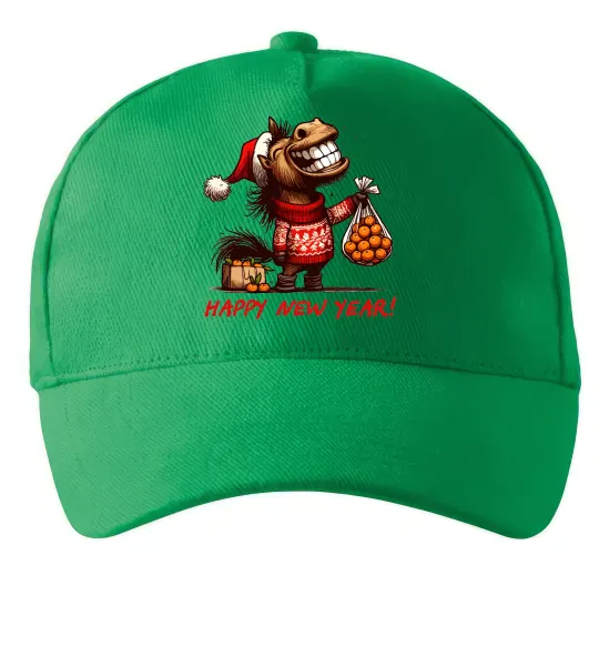 Кепка Кінь з мандаринами Зелений фото