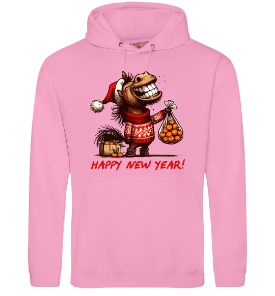 Жіноча толстовка (худі) Кінь з мандаринами Рожевий фото