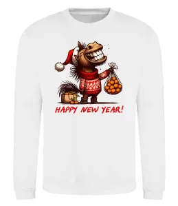 Свитшот Кінь з мандаринами Белый фото