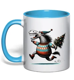 Чашка з кольоровою ручкою