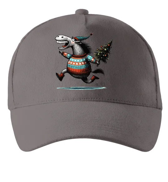 Кепка Кінь з ялинкою Серый фото