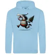 Женская толстовка (худи) Кінь з ялинкою Голубой фото