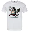 Чоловіча футболка Кінь з ялинкою Білий фото