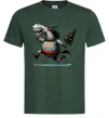Чоловіча футболка Кінь з ялинкою Темно-зелений фото