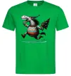 Чоловіча футболка Кінь з ялинкою Зелений фото