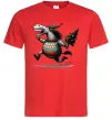 Чоловіча футболка Кінь з ялинкою Червоний фото