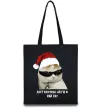 Еко-сумка Кіт ласт крістмас Чорний фото
