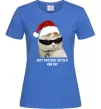 Жіноча футболка Кіт ласт крістмас Яскраво-синій фото