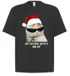 Футболка Оверсайз Кіт ласт крістмас Чорний фото