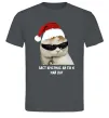Чоловіча футболка Кіт ласт крістмас Графіт фото