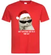 Чоловіча футболка Кіт ласт крістмас Червоний фото