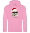 Чоловіча толстовка (худі) Кіт ласт крістмас Рожевий фото