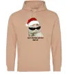 Чоловіча толстовка (худі) Кіт ласт крістмас Пісочний фото