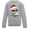 Дитячий світшот Кіт ласт крістмас Сірий меланж фото