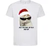 Дитяча футболка Кіт ласт крістмас Білий фото